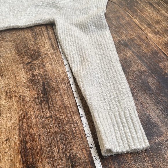 Womens Shimmer Raglan Long Sleeve Ballet Neck Rib Metallic Sweater M  wool blend - Picture 10 of 12